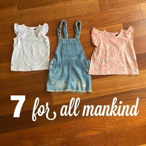 7 for all mankind Toddler Skirt Overall Set